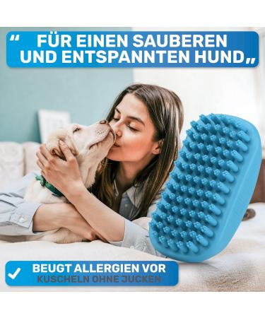Bluepet Fellfein Bathing Brush for Short Hair Dogs & Cats - Rubber Cover Massage Effect Removes Loose Hair & Dirt - Ideal for Bathing & Grooming - Buy Online on GoSupps.com