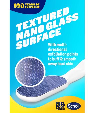 Scholl Nano-Glass Foot File and Callus Remover for Gentle Hard Skin Removal - Buy Online on GoSupps.com