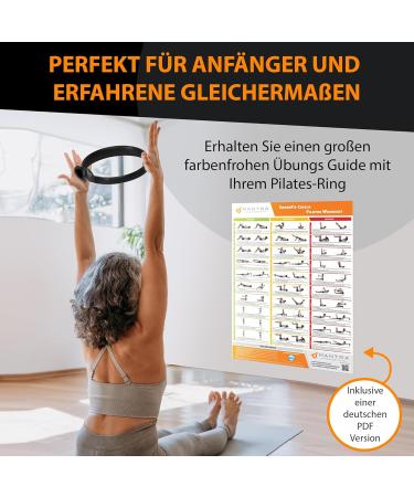 Mantra Sports Pilates Ring Fit - Pelvic Floor Trainer for Women & Men | At-Home Fitness Equipment | Black Leg Press & Thigh Trainer - Buy Online on GoSupps.com