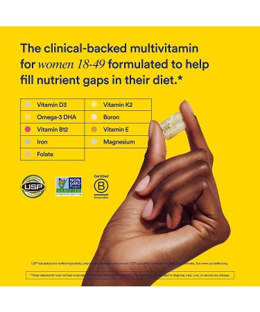 Ritual Women's 18+ Multivitamin with Vitamin D3, Omega 3 DHA, B12, and Iron - 30 Day Supply - Buy Online on GoSupps.com
