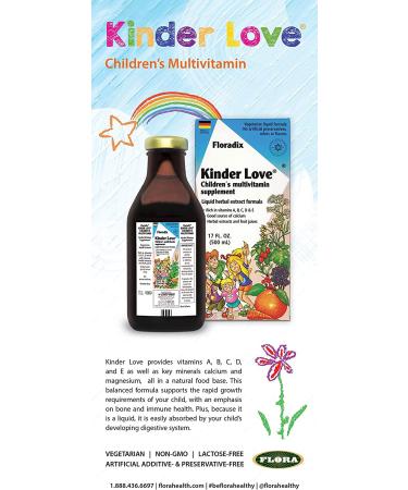 Flora Floradix Kinder Love Children's Multivitamin 8.5 fl oz - Essential Nutrients for Kids - Buy Online on GoSupps.com