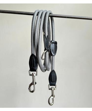 Leitengr n Dog Leash Derby - 2m Adjustable Nylon Leash for Medium to Large Dogs | Robust Pigeon Gray Design - Buy Online on GoSupps.com