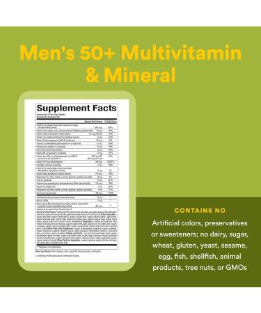 Natural Factors Whole Earth & Sea Men's 50+ Multivitamin & Mineral - Daily Nutritional Support Multivitamin - Supports Brain Health & Immune System Function - Vegan - 120 Tablets (60 Servings) 120 Count (Pack of 1) - Buy Online on GoSupps.com