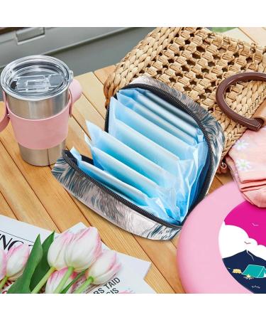 Javenproeqt Portable Women's Binding Bags | Menstrual Cup Pocket & Pads | Stylish Tampons for First Period | Art Painting Wolf Multicolor 04 - Buy Online on GoSupps.com