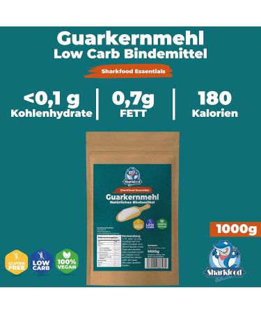 Premium Guarkern Flour 1kg - Keto & Low Carb Guar Gum Powder | E412 Binder & Thickener - 1000g Guarkers Flour - Buy Online on GoSupps.com