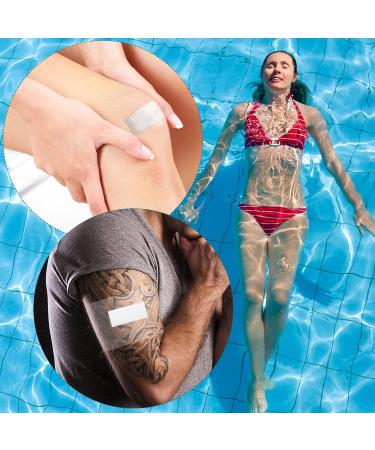 120 Transparent Stretch Waterproof Adhesive Bandages - 6 Sizes (Square) - Buy Online on GoSupps.com