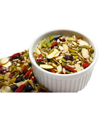 Raw Superfoods Salad Topper - Goji Berries, Almonds, Chia, Flax, Pumpkin Seeds, and More | Healthy, Non-GMO, Gluten-Free, Keto, Paleo, Vegan | High Fiber, Low Sugar - Buy Online on GoSupps.com