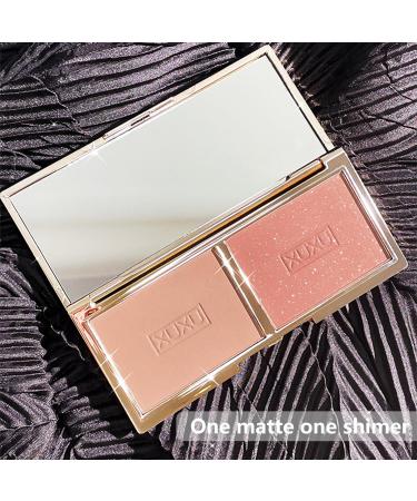 Matte and Shimmer Blush Palette with Mirror and Brush - Long-Wearing Natural-Looking Cheek Tint - 01 (1g) - Buy Online on GoSupps.com