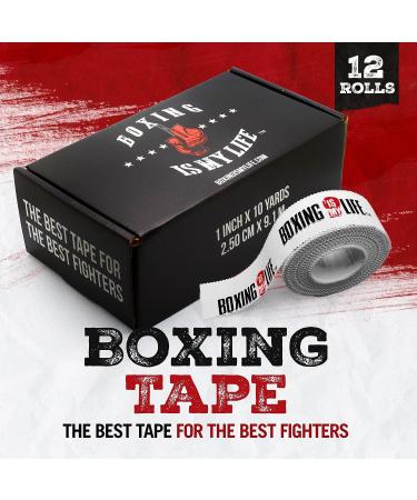 Boxing Tape 1 x 10 Yards - 12 Roll Box | Athletic & Sports Tape for Professional Athletes - Buy Online on GoSupps.com