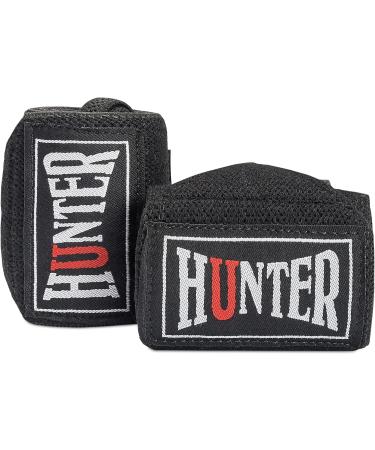 HUNTER Wrist Wraps 18 with Thumb Loops for Strength Training - Men & Women - Wrist Support Braces for Weightlifting, Crossfit, Powerlifting - Black - Buy Online on GoSupps.com