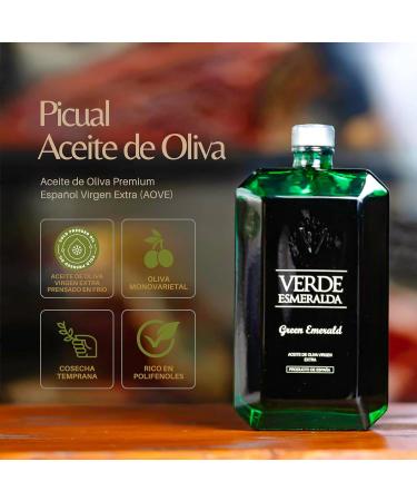 "Verde Esmeralda - Aceite by Oliva Virgen Extra - Picual 500 ml (500 ml Green Emerald) (500 ml Green Emerald) - Buy Online on GoSupps.com