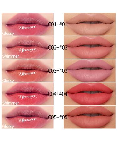 Boobeen Lip Crayon & Plumping Lip Gloss Set - Long Lasting Matte Lipsticks & Velvet Matte Pencil with Moisturizing Lip Liner Pens - Liquid Lip Glaze Makeup Combo Pack - Buy Online on GoSupps.com