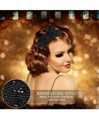 1920s Vintage Flapper Headbands - Leaf & Pearl Women's Hair Accessories | 2 Pack for Costume & Dress - Buy Online on GoSupps.com