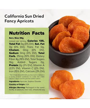 California Sun Dried Fancy Apricots - Juicy & Tangy - 2 lbs | NUTS U.S. - Buy Online on GoSupps.com