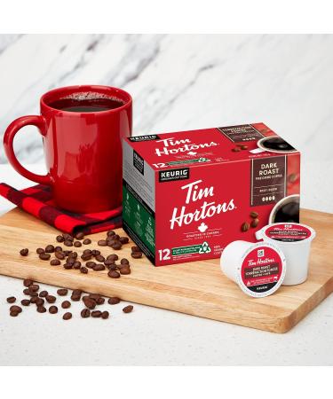 Tim Hortons Dark Roast Coffee Single Serve Keurig K-Cup Pods 72 Count - Buy Online on GoSupps.com