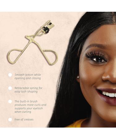 Stainless Steel Eyelash Curler - Precision Lash Curler for Flawless Lashes & Eye Beauty | Professional Gold Design - Buy Online on GoSupps.com