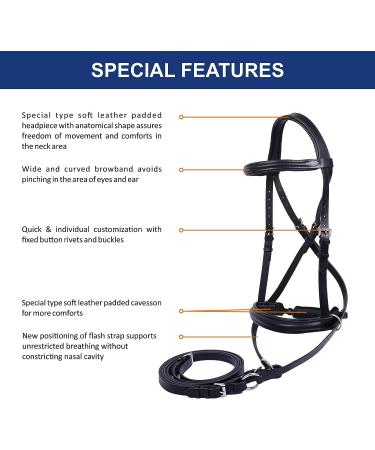 Wonder Care English Leather Crossunder Bitless Horse Bridle Headstall, Tan Medium | Genuine Leather with Reins - Buy Online on GoSupps.com