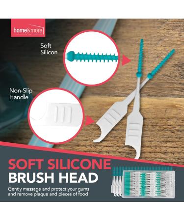 Dental Picks and Floss Sticks - 250pcs Silicone Tooth Floss Brushes for Effective Cleaning - Buy Online on GoSupps.com