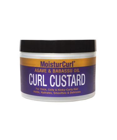 Gold Banner Beauty MOISTURCURL Curl Custard - 8oz | Moisturizing Shine-Enhancing Formula to Define Curls | Reduces Breakage De-Frizzes & Elongates | Ideal for Twists & Wash & Go Styles