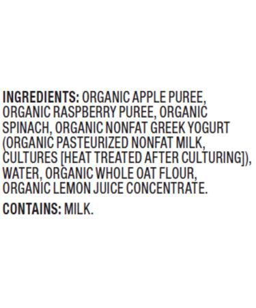 Plum Organics Stage 2 Baby Food Pouch - Apple Raspberry Spinach Greek Yogurt 12 Pack - Organic Squeeze for Babies & Toddlers - Buy Online on GoSupps.com