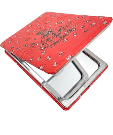 12 Pcs Quinceanera Bling Compact Mirror Set - Red Square Pu Leather Makeup Mirror for Sweet 15 Party Favors - Buy Online on GoSupps.com