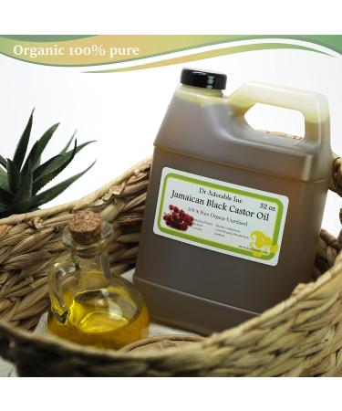 Dr Adorable Jamaican Black Castor Oil 32 oz - Pure Organic Hair Growth & Strengthening Solution | International Shipping Available - Buy Online on GoSupps.com