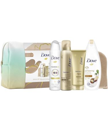 Dove Gradual Self-Tan with tan applicator mitt Ultimate Beauty Bag Gift Set perfect gifts for her 4 piece - Buy Online on GoSupps.com