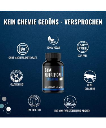 Premium Creapure Creatine Capsules - High Dose 100% Pure Vegan - Monthly Supply in Germany - Buy Online on GoSupps.com