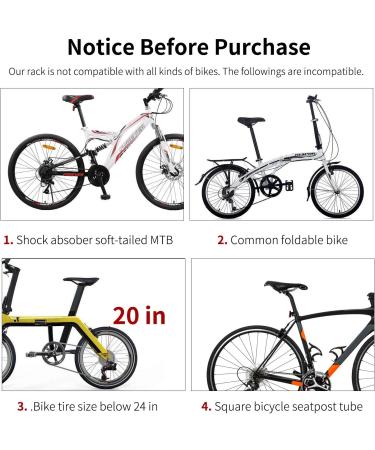 West Biking Adjustable Bike Cargo Rack - 110Lb Capacity, Universal Fit, Reflective Logo, Black - Buy Online on GoSupps.com