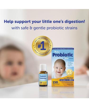 Baby Ddrops Probiotic 150 Drops - Colic Symptom Relief for Newborns and Infants - Easy-to-Use No Sugar Non-GMO Allergy-friendly - Buy Online on GoSupps.com