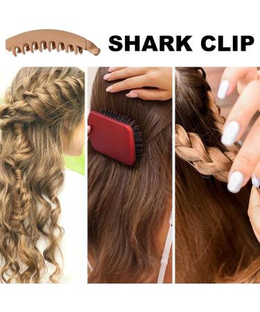 Shark Clips for Hair - Cute Hair Accessories with Banana Design - Non-Slip Shark Claws - Perfect for Festivals Vacations Traveling and Weddings Frifer Frosted Milk Coffee - Buy Online on GoSupps.com