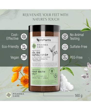 Vis Plantis Green Tea Urea Foot Salt Foot Care for Fungus Cracks and Calluses 560g - Buy Online on GoSupps.com