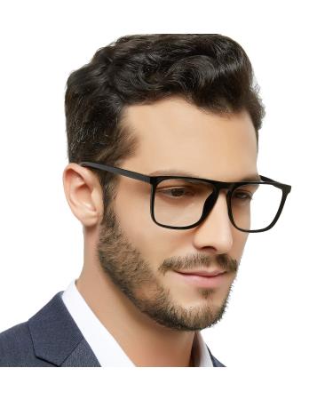 MARE AZZURO Oversized Blue Light Blocking Reading Glasses 2.25+ Men Computer Readers 0 1.0 1.25 1.5 1.75 2.0 2.25 2.5 2.75 3.0 3.5 4.0 5.0 6.0 (Black 225) Black 2.25 x