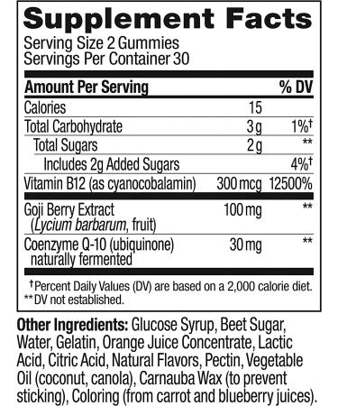 Olly Daily Energy Gummies with B12 & CoQ10 - Tropical Passion - 60 Count - Buy Online on GoSupps.com