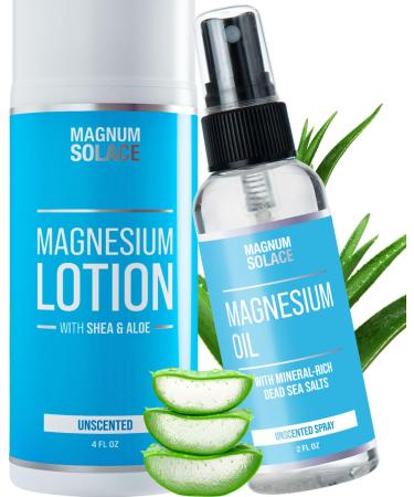 Magnesium Oil Spray & Magnesium Lotion - Infused with Aloe Vera Shea Butter Coconut Oil