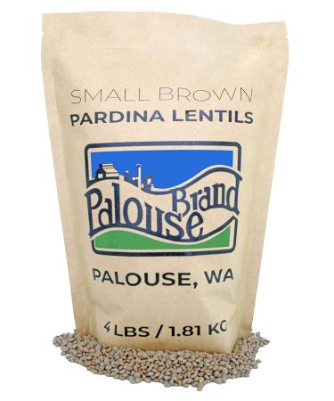Brown Lentils Dry | Family Farmed in Washington State | 100% Desiccant Free | 4 lbs | Sproutable | Non-GMO Project Verified | Kosher | Resealable Kraft Bag