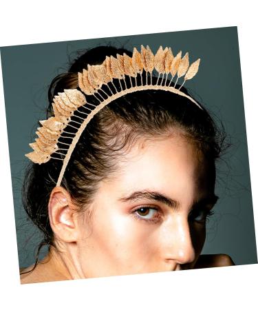 Abaodam Gold Decor Wedding Hair Accessories Headbands Bridal Hair Accessories Women Leaf Headband Leaf Headband for Wedding Headband for Women Leaf Crown Headgear Women's Alloy Leaves - Buy Online on GoSupps.com