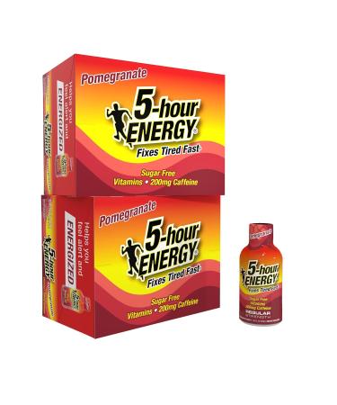 5-hour ENERGY Regular Strength Energy Shot  -  Pomegranate Regular Strength -  24 Count - 1.93 Oz 