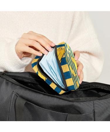 Women's Bonds Storage Pockets Stillpad Holder - Summer Fruit Banana Yellow Marine Striped Portable Period Kit Bag for Women & Girls - Buy Online on GoSupps.com