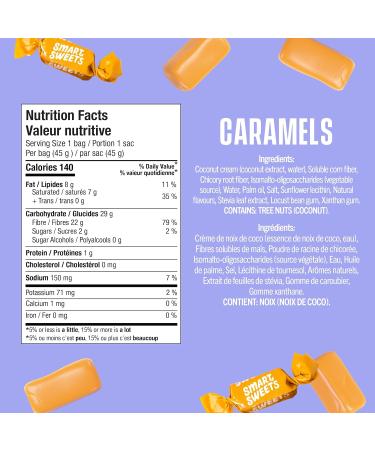 SmartSweets Soft Caramels 45 gram pouches (pack of 14) - Buy Online on GoSupps.com