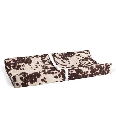 Western Cowboy Changing Pad Cover - Super Soft Brown Cowhide | Shop Now - Buy Online on GoSupps.com