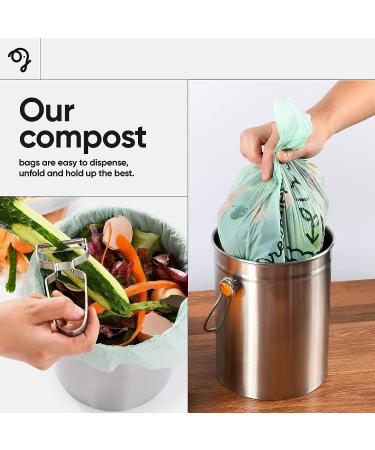 Green Elephant Small Compost Bags - 1.6 Gallon Biodegradable Trash Bags for Kitchen Compost Bin (2 Pack) - Buy Online on GoSupps.com