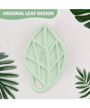 Sndyi Silicone Body Brush - Gentle Exfoliating Leaf-Shaped Shower Scrubber for Sensitive Skin | Foam-Forming Bristles in Firing Green Mint - Buy Online on GoSupps.com