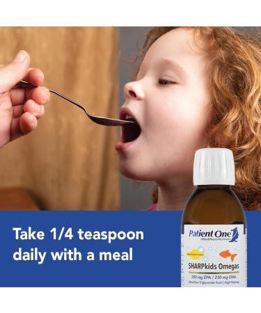 Patient One SHARPkids Omegas Liquid | Supplement to Support Heart Brain and Joint Health* | High-Potency Omega-3 Fish Oil | Lemon Flavor | 5 fl oz - Buy Online on GoSupps.com