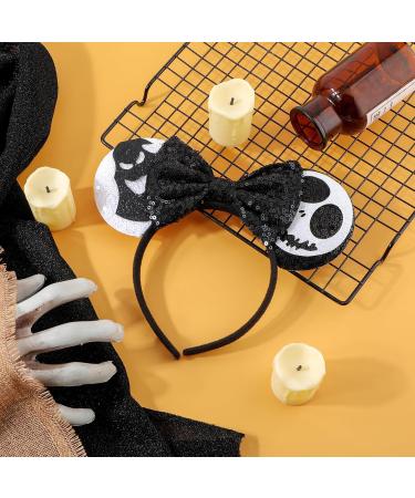 Halloween Mouse Ears Sequin Mouse Ears Headband Halloween Mouse Ears Bow Headbands Shiny Bows Mouse Ears Headbands Cosplay Party Headband For Women Halloween Party Cosplay Costume Accessories(Black) - Buy Online on GoSupps.com