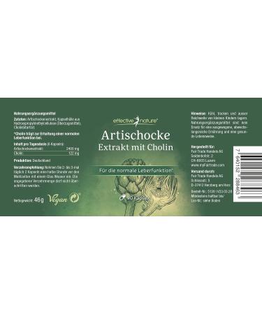 Buy Artichoke Extract Capsules 2400mg - High Dose 6:1 with Choline for Liver Support - 2.5% Cynarin - International Shipping Available - Buy Online on GoSupps.com