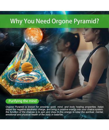 HuiJuKeJi Taurus Orgonite Pyramid - 12 Zodiac Constellations & Tiger Eye Crystal Birthstone for Energy Healing and Chakra Meditation - Buy Online on GoSupps.com