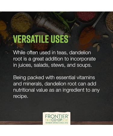 Frontier Co-op Dandelion Root 1lb - Cut & Sifted  Dried for Loose Tea  Coffee Alternative - Caffeine-Free  Powder for Supplements - Buy Online on GoSupps.com