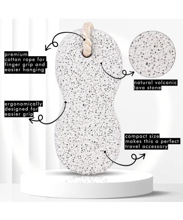 Jairestone Natural Earth Lava Pumice Stone for Feet - Foot Callus Remover - Shower Foot Scrubber - Pack of 2 - Buy Online on GoSupps.com