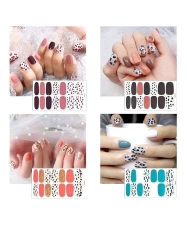 Kalolary 20 Sheet Self-Adhesive Leopard Nail Wraps - Colorful DIY Nail Art Stickers with Nail File for Women & Girls - Buy Online on GoSupps.com